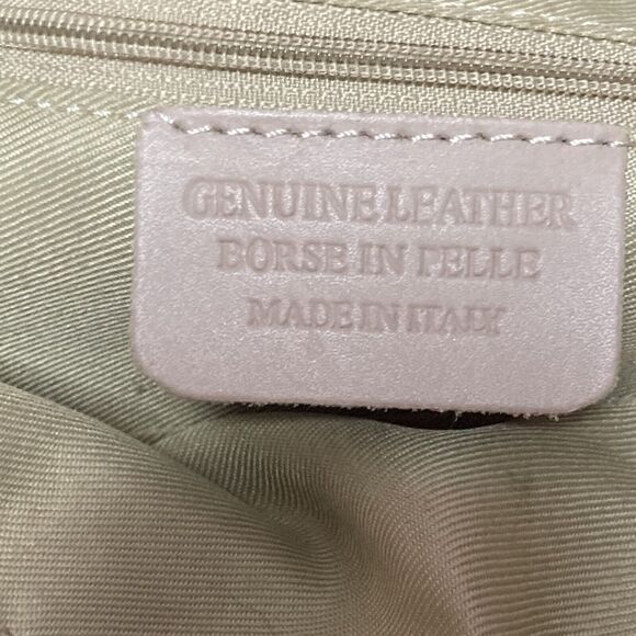 Unbranded Red Genuine Leather Handbag Made In Italy Fold Over‎ Chain Strap - Picture 7 of 11